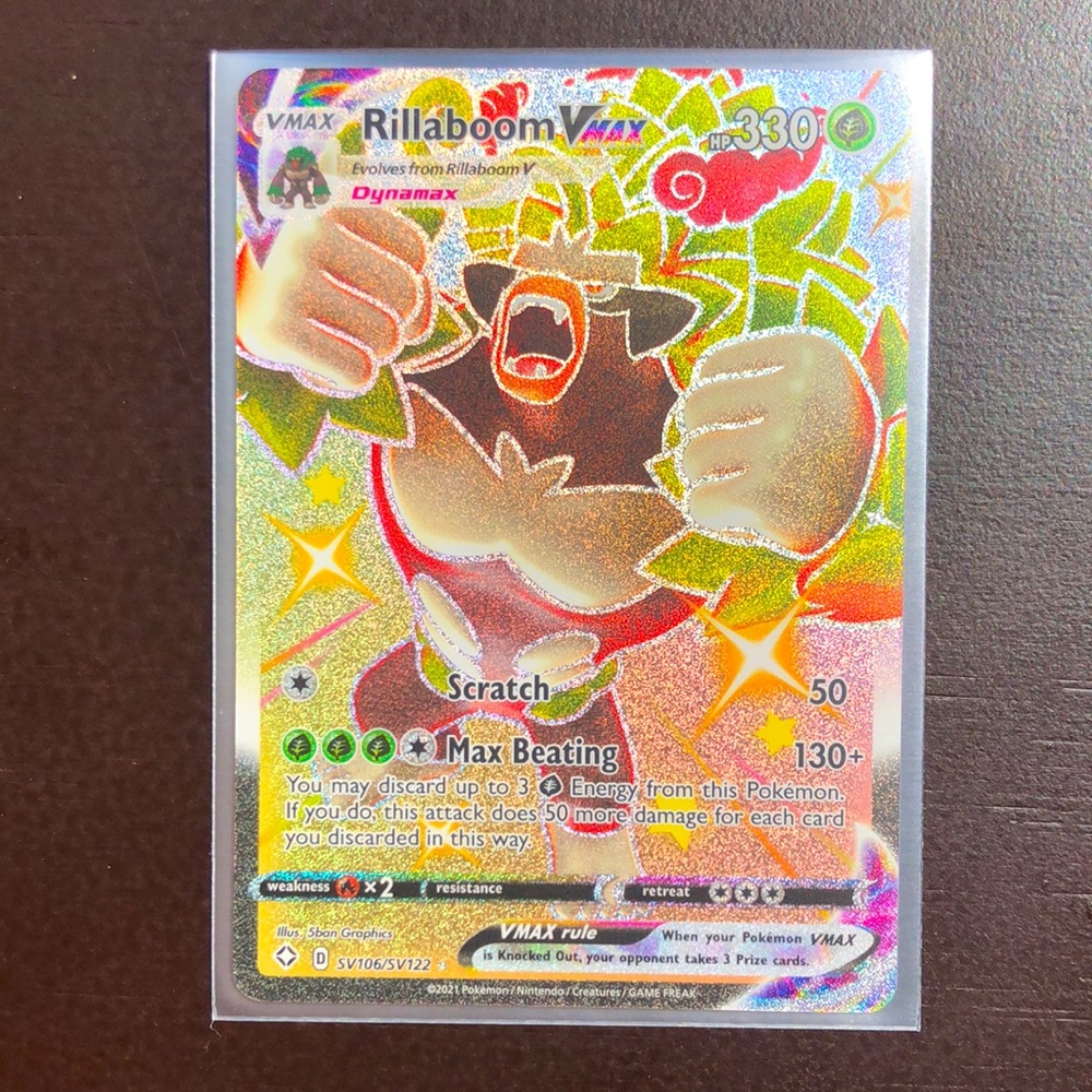 Rare Shiny Rillaboom Vmax (Full art)